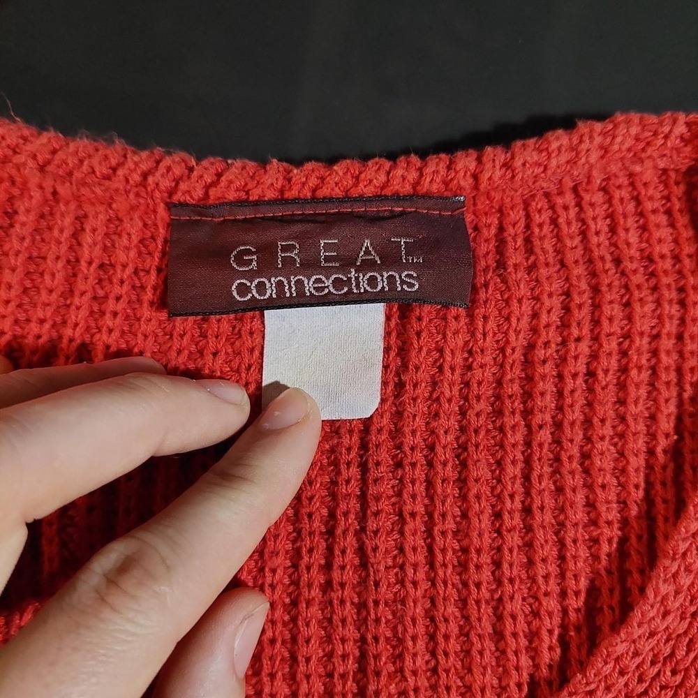 Vintage red vneck sweater vest. - Picture 3 of 5